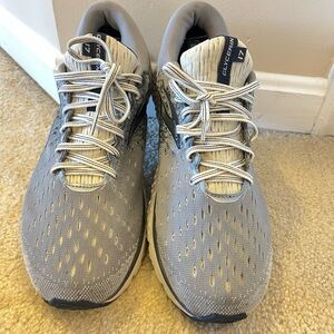 Brooks Gray and White Sneakers